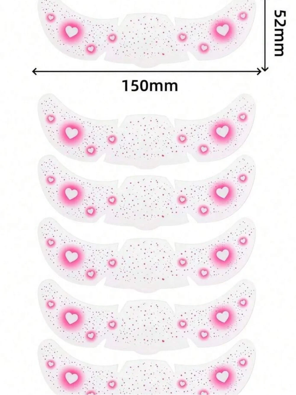6 Sheet Pink Freckles Face Tattoo Waterproof Y2K Temporary Tattoos Pink Heart